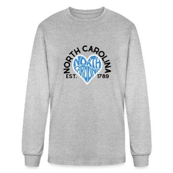 North Carolina - Men's Long Sleeve T-Shirt - heather gray - Front