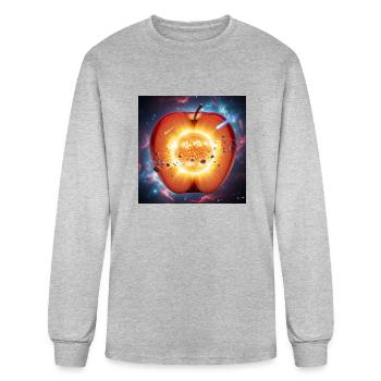 Cosmic Core Apple - Men's Long Sleeve T-Shirt - heather gray - Front