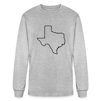 Texas outline - Men's Long Sleeve T-Shirt - heather gray - Front