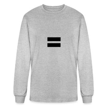 Equal sign - Men's Long Sleeve T-Shirt - heather gray - Front