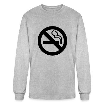 SMOKING - Men's Long Sleeve T-Shirt - heather gray - Front