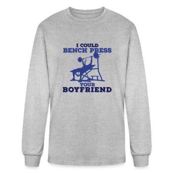 Bench Press - Men's Long Sleeve T-Shirt - heather gray - Front