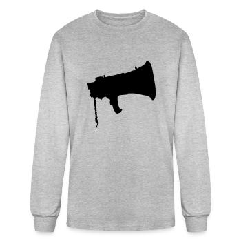 Icon Megaphone Propaganda Icon - Men's Long Sleeve T-Shirt - heather gray - Front