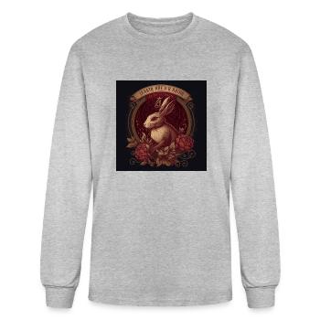 Chinese New Year The Year of the Rabbit - Men's Long Sleeve T-Shirt - heather gray - Front