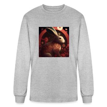 Chinese New Year The Year of the Rabbit - Men's Long Sleeve T-Shirt - heather gray - Front