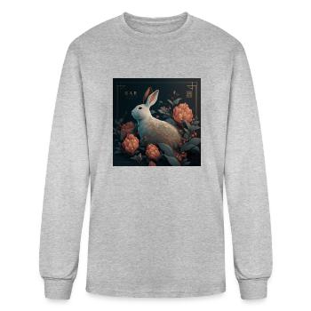 Chinese New Year The Year of the Rabbit - Men's Long Sleeve T-Shirt - heather gray - Front