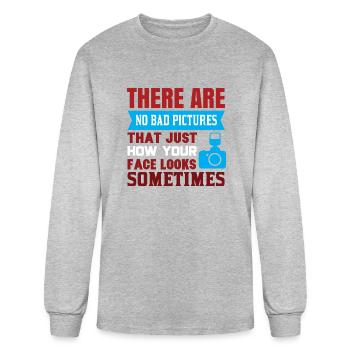 There Are No Bad Pictures - Men's Long Sleeve T-Shirt - heather gray - Front