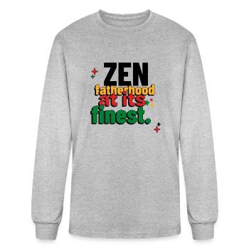 Zen fatherhood at its finest - Men's Long Sleeve T-Shirt - heather gray - Front