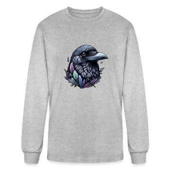 Mystic Raven - Men's Long Sleeve T-Shirt - heather gray - Front