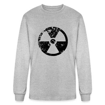 nuclear sign - Men's Long Sleeve T-Shirt - heather gray - Front
