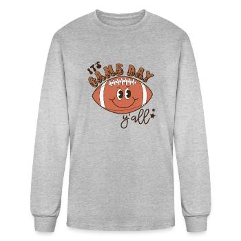It s Game Day Y all - Men's Long Sleeve T-Shirt - heather gray - Front