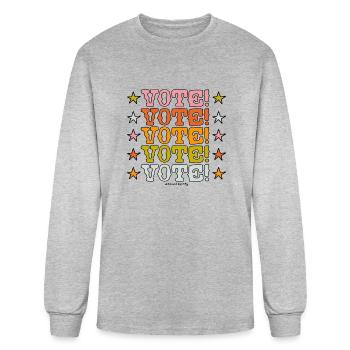 Vote Vote Vote - Men's Long Sleeve T-Shirt - heather gray - Front