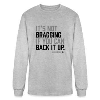 It s not bragging if you can back it up Muhammad - Men's Long Sleeve T-Shirt - heather gray - Front