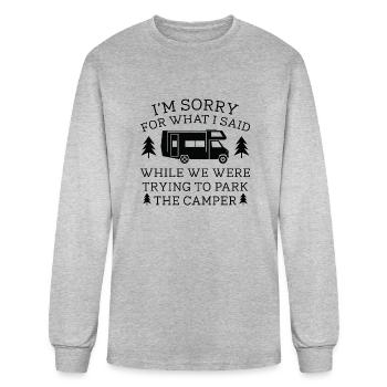 Park The Camper - Men's Long Sleeve T-Shirt - heather gray - Front