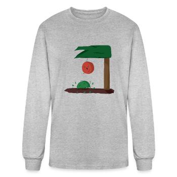 Falling Christmas Ornament - Men's Long Sleeve T-Shirt - heather gray - Front