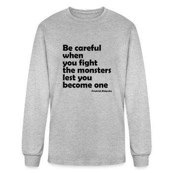 Friedrich Nietzsche - Men's Long Sleeve T-Shirt - heather gray - Front