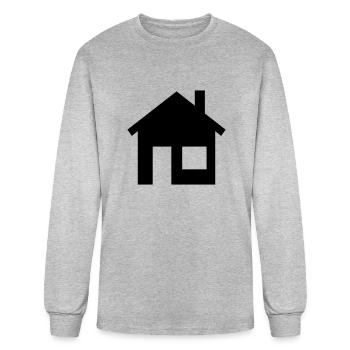 home - Men's Long Sleeve T-Shirt - heather gray - Front