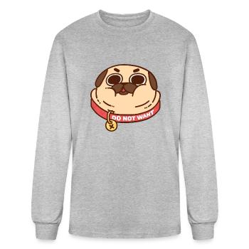 Puglie No Want - Men's Long Sleeve T-Shirt - heather gray - Front