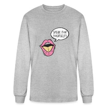 Speak For Yourself - Men's Long Sleeve T-Shirt - heather gray - Front
