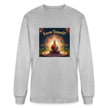 Know Yourself! - Men's Long Sleeve T-Shirt - heather gray - Front