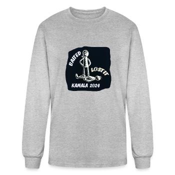 BAITED Kamala 2024 - Men's Long Sleeve T-Shirt - heather gray - Front