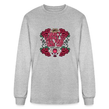 Fill Your Cup - Men's Long Sleeve T-Shirt - heather gray - Front