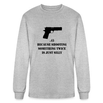 silly 45 - Men's Long Sleeve T-Shirt - heather gray - Front