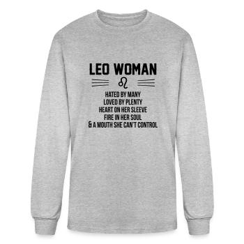 Leo Woman - Men's Long Sleeve T-Shirt - heather gray - Front