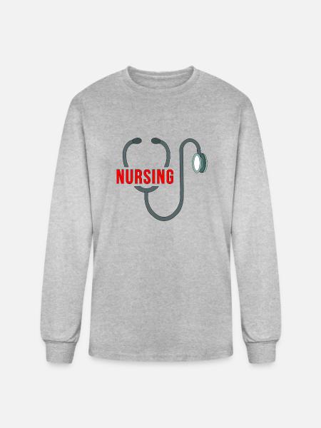 Stethoscope Nursing - Men's Long Sleeve T-Shirt - heather gray