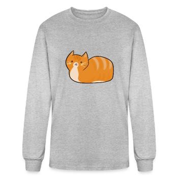 Ginger Cat Loaf - Men's Long Sleeve T-Shirt - heather gray - Front