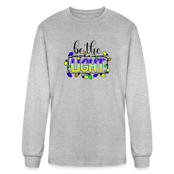 Be the light | A Christmas carol - Men's Long Sleeve T-Shirt - heather gray - Front