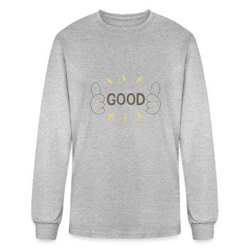 Good - Men's Long Sleeve T-Shirt - heather gray - Front