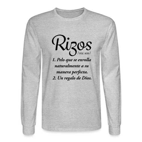 Rizos Black - Men's Long Sleeve T-Shirt