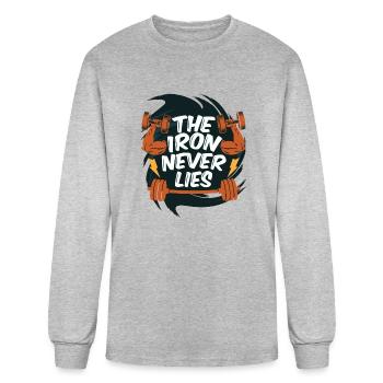 The Iron Never Lies - Men's Long Sleeve T-Shirt - heather gray - Front