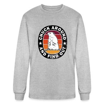 Chuck Around And Find Out - Men's Long Sleeve T-Shirt - heather gray - Front