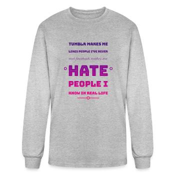 Motivational slogan - Men's Long Sleeve T-Shirt - heather gray - Front