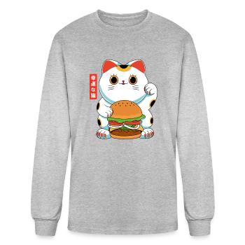 Lucky Burger - Men's Long Sleeve T-Shirt - heather gray - Front