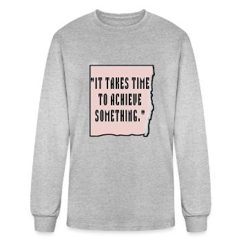 Achieving something - Men's Long Sleeve T-Shirt - heather gray - Front