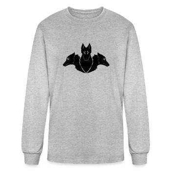 Cerberus (BLACK) - Men's Long Sleeve T-Shirt - heather gray - Front
