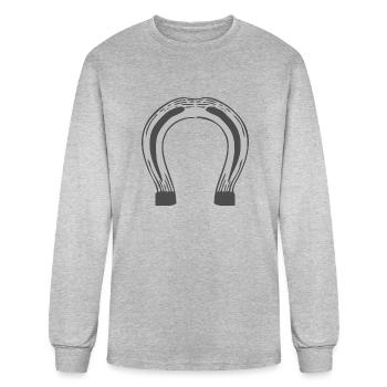 horseshoe hufeisen horse pferd animal tiere4 - Men's Long Sleeve T-Shirt - heather gray - Front