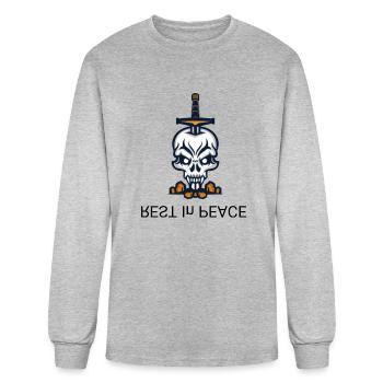 Rest in peace - Men's Long Sleeve T-Shirt - heather gray - Front