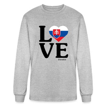 Love Slovakia - Men's Long Sleeve T-Shirt - heather gray - Front