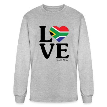 Love South Africa - Men's Long Sleeve T-Shirt - heather gray - Front