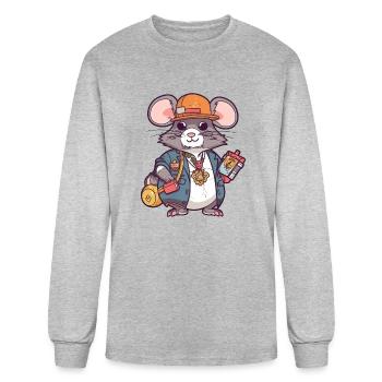 Taking Care Of Our Little Buddy With His Medicine - Men's Long Sleeve T-Shirt - heather gray - Front