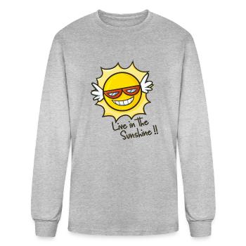 Live In The Sunshine - Men's Long Sleeve T-Shirt - heather gray - Front