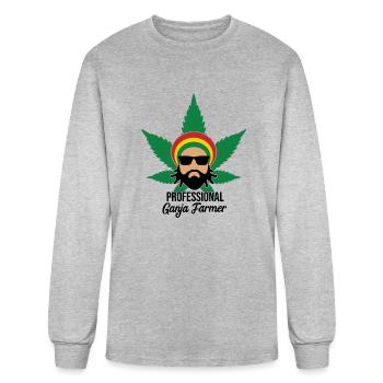 Professional Ganja Farmer - Men's Long Sleeve T-Shirt - heather gray - Front