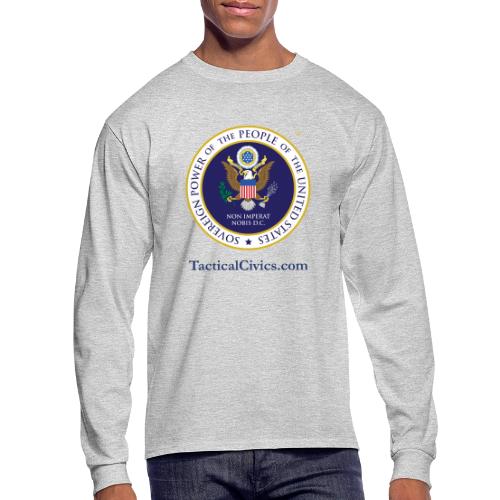The People's Seal with blue url - Men's Long Sleeve T-Shirt