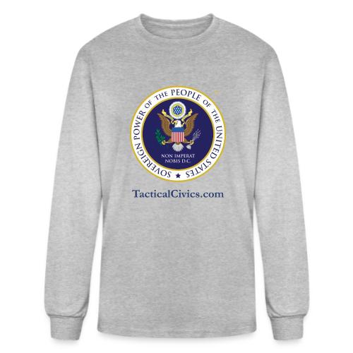 The People's Seal with blue url - Men's Long Sleeve T-Shirt