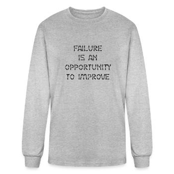motivation - T-shirt à manches longues Homme - gris chiné - Devant