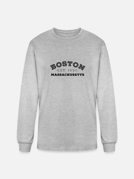 Boston Massachusetts - Men's Long Sleeve T-Shirt - heather gray